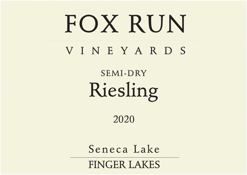 Fox Run 2020 Semi-Dry Riesling (Seneca Lake)