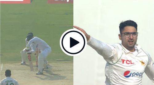 Watch: Debutant Mystery Spinner Abrar Ahmed Bowls Zak Crawley Through Gate With Wicked Googly In first Test Over