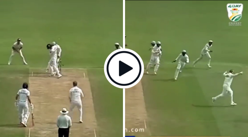 Watch: Simon Harmer Bizarrely Bowls Rassie Van Der Dussen Through His Legs On The Way To Stunning 14-Wicket Haul