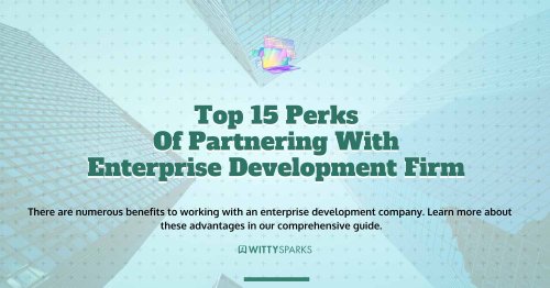 Top 15 Perks Of Partnering With Enterprise Development Firm