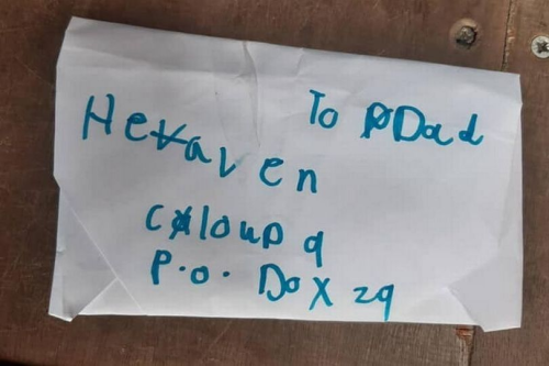 Mailman returns little girl's heartbreaking letter addressed to Daddy in heaven