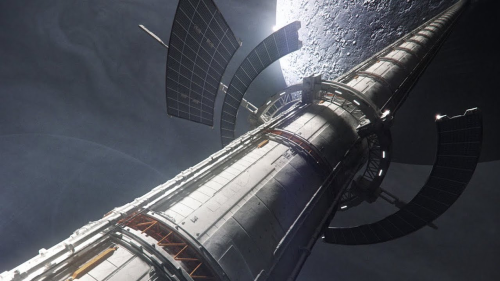 Could a space elevator to the moon be possible with today’s technology?