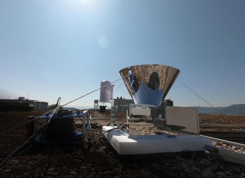 Harvesting water from the air, 24 hours a day, with no energy input