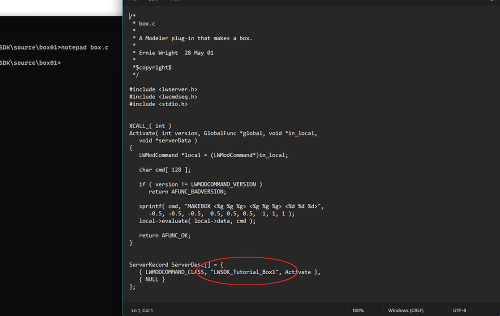 Compiling a Lightwave 3D plugin in C programming language - The fastest way.
