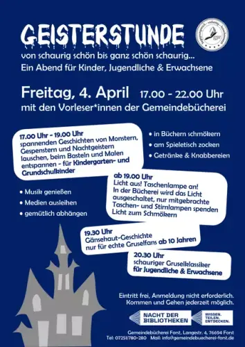 Geisterstunde in der Gemeindebücherei Forst