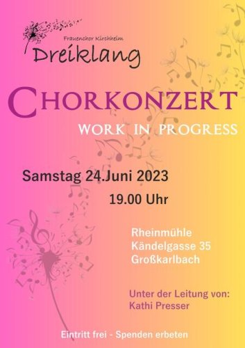 Chorkonzert Frauenchor "Dreiklang" am 24.06.2023