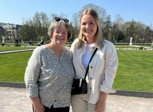In Karlsruhe traf Elke (58) ihre Stammzellspenderin Franziska (25)