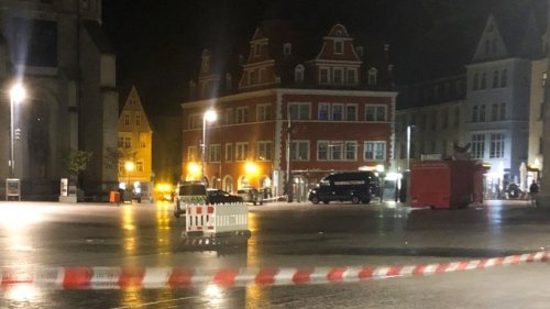 Explosion auf Marktplatz in Halle - zwei Schwerverletzte