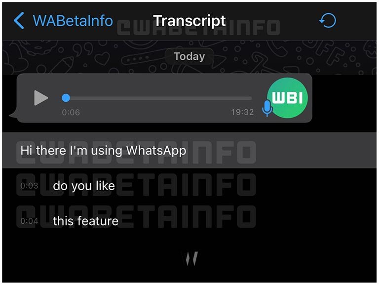 WhatsApp sesli mesajları yazıya dönüştürmek