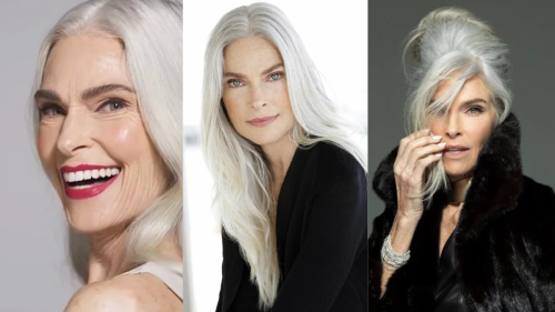 This Gray-Haired Model Has Beauty Industry Tips for Keeping Silver Strands Gorgeous