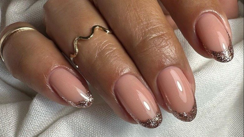 The Glitter French Manicure Trend Is Here To Give Your Classy Nails A Little Pizazz