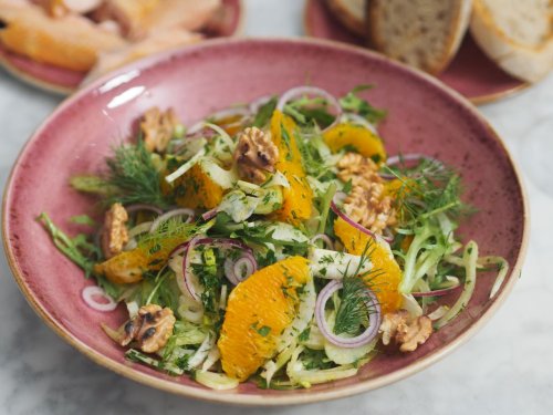 Orangen-Fenchel-Forellen-Salat (Schnelles Kochen, langsames Kochen)