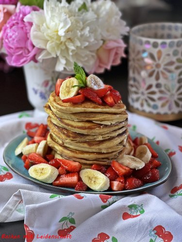 Ricotta-Pancakes mit Erdbeeren ( Ricotta-Pfannkuchen )