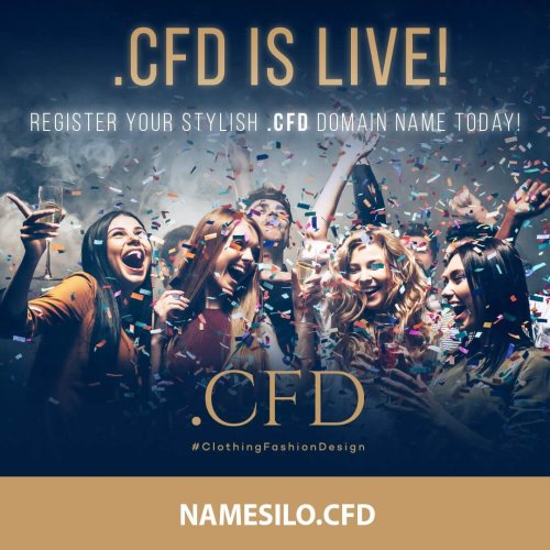 Namesilo register .CFD domain $6.29, Clothing Fashion Design