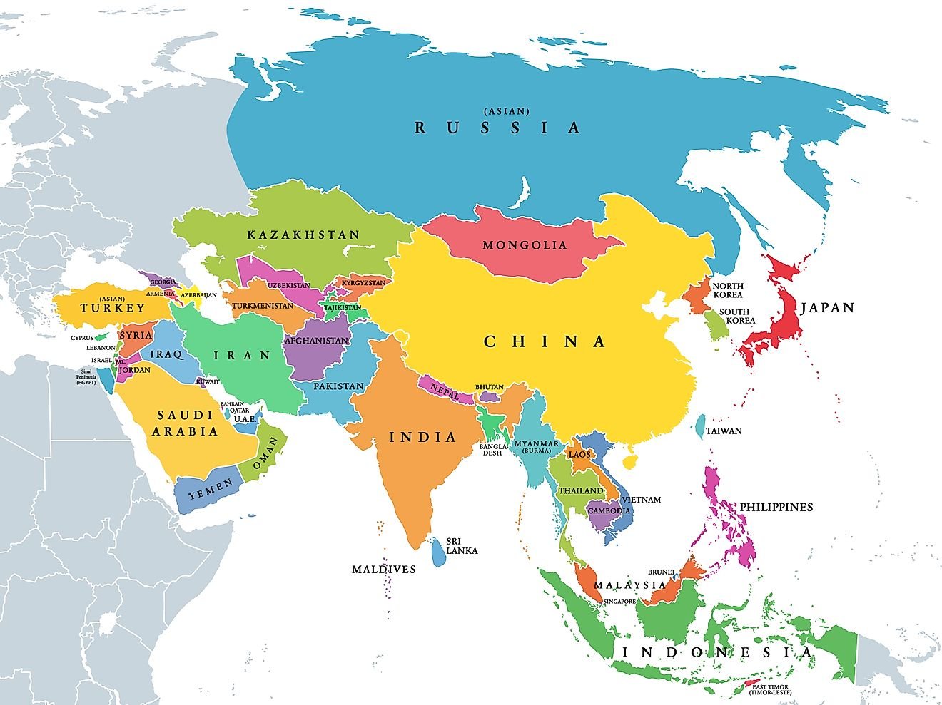 What Are The Five Regions Of Asia?