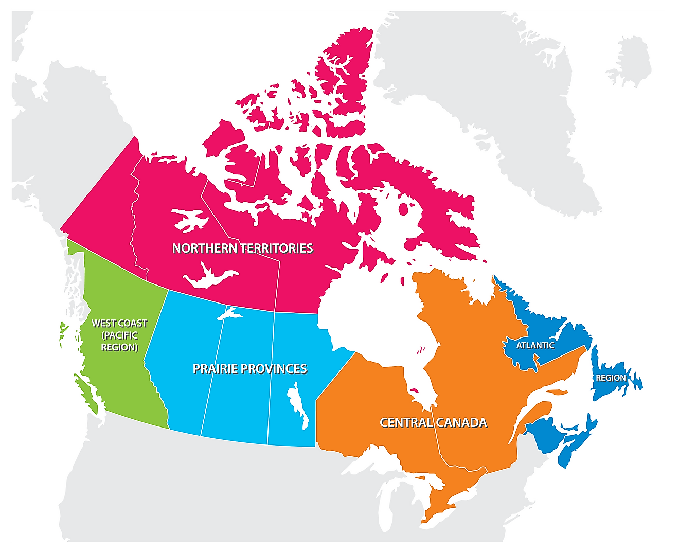 The 5 Regions Of Canada