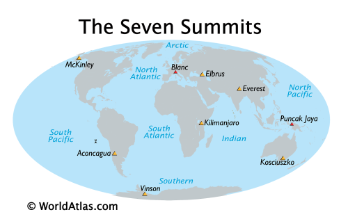 The World's Highest Mountains By Continent - The Seven Summits