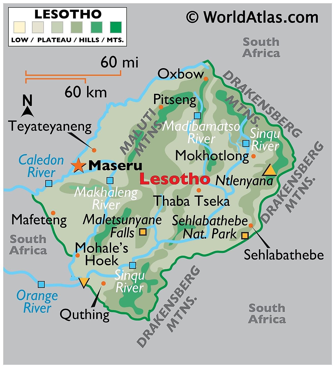 Lesotho Maps & Facts