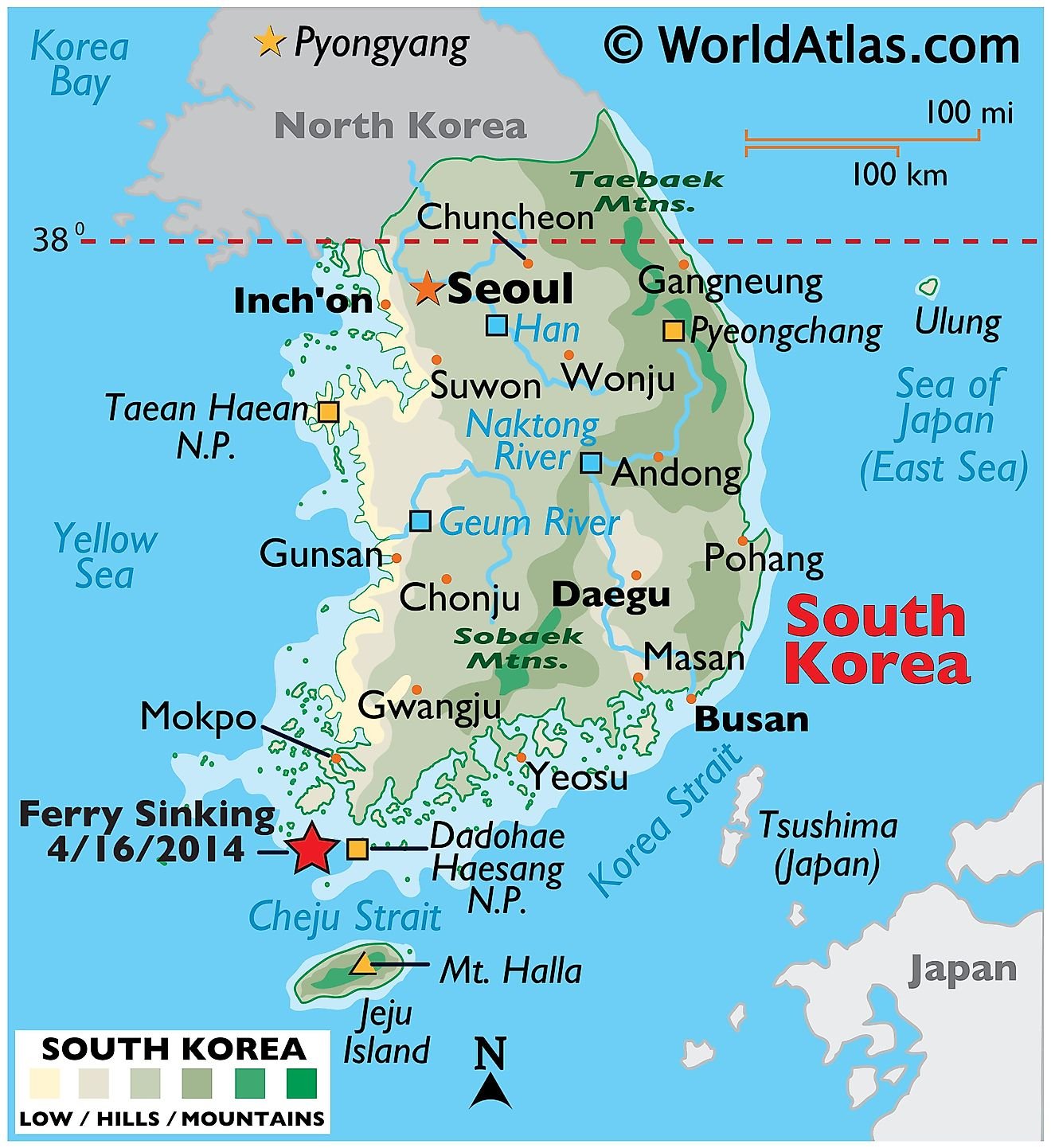South Korea Maps & Facts