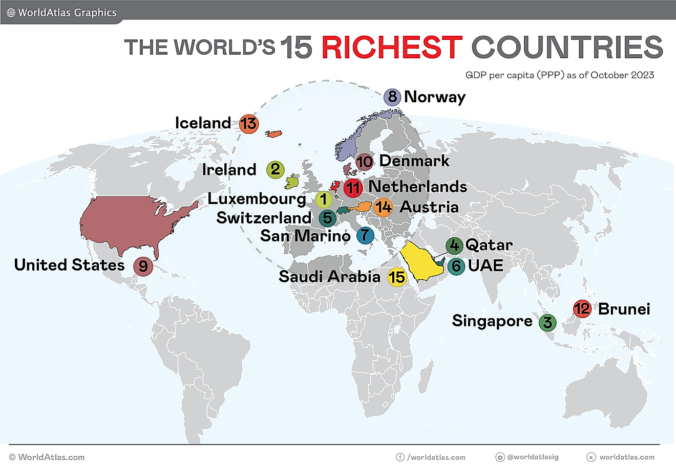 The 15 Richest Countries In The World