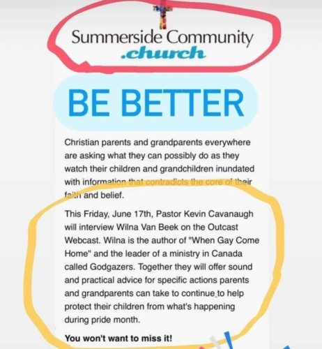 P.E.I. church criticized for post about webinar designed to ‘protect’ children during Pride Month