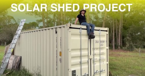 How I turned a shipping container into a solar off-grid charging station with A/C