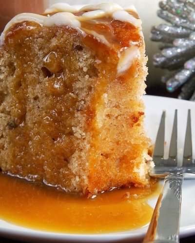 Grandma’s Apple Pound Cake with Caramel Glaze