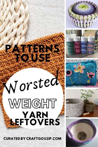 Knitting Patterns to Use Worsted Weight Yarn Leftovers for the Home