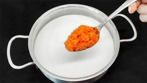 Simply Add Carrots to Boiling Milk, The Result Will Blow Your Mind!