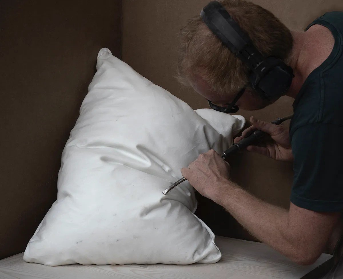 This Pillow Is Hard As Rock – Impressive White Marble Sculpture