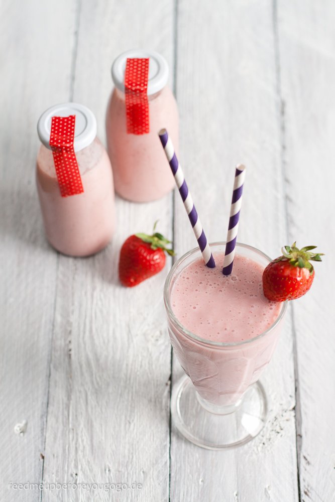 Erdbeer-Banane-Milchshake