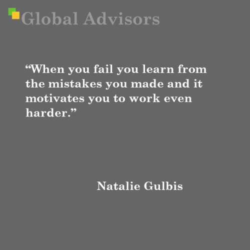 Quote: Natalie Gulbis - Global Advisors | Quantified Strategy Consulting