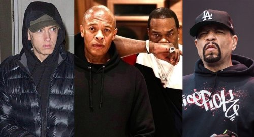 Busta Rhymes, Ice T, Kxng Crooked & more react on Dr. Dre & Eminem’s Super Bowl trailer