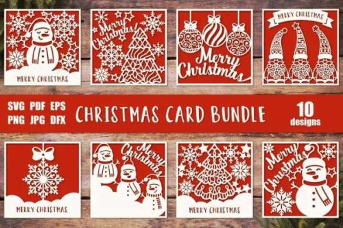Christmas Card Paper Cutting Templates