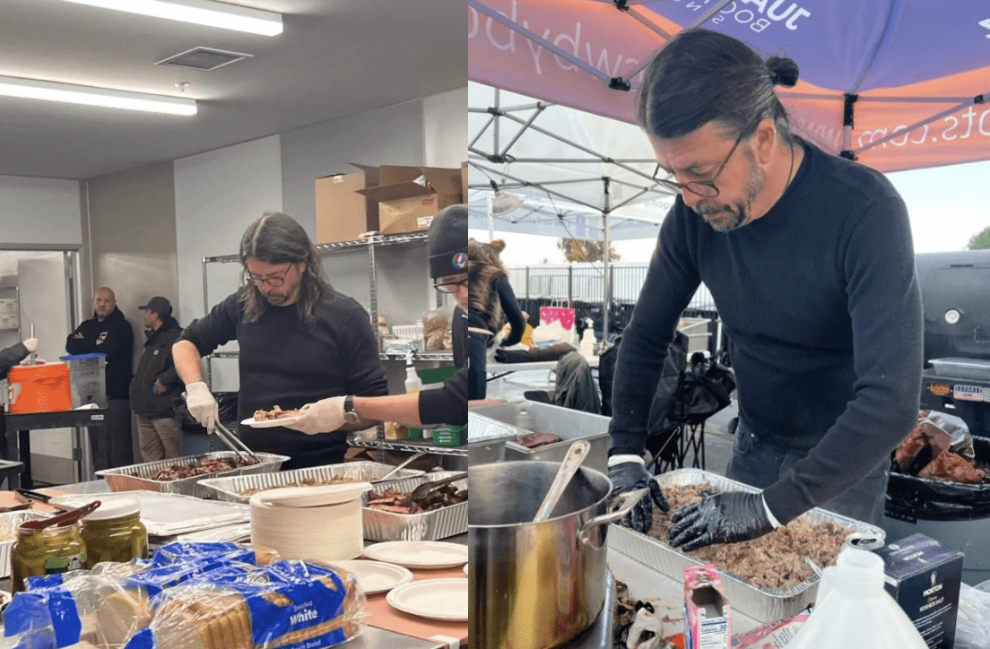 Foo Fighters Frontman Dave Grohl Showed Up At A Los Angeles Homeless Shelter With His Smoker And Made BBQ All Night For Over 500 People