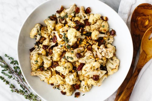 Za’atar Roasted Cauliflower with Dates and Pine Nuts