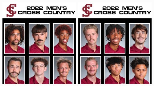The Santa Clara Men's Cross Country team photos are a glorious sight to behold
