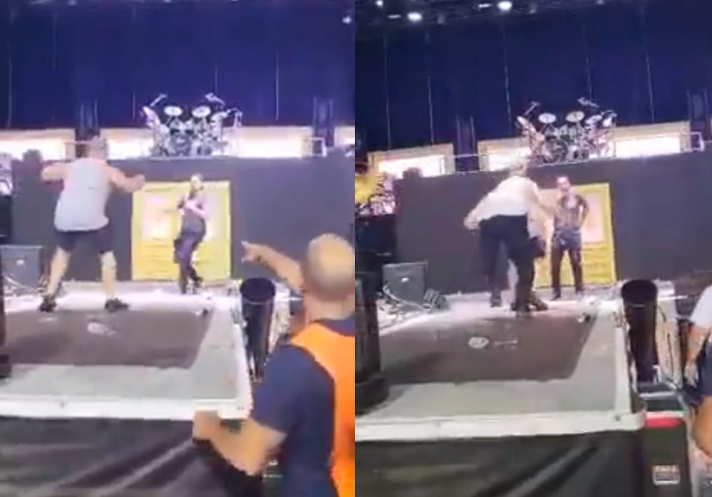 Front Row View Of The Chaos At The Canceled Kid Rock Concert Shows Fan Get Absolutely Smoked By Security