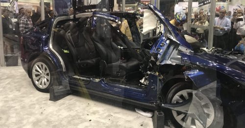 Mercedes benchmarked and dismantled a Tesla Model X in the weirdest way ahead of launching its own electric SUV