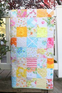 Patchwork Quilt made from Vintage Sheets