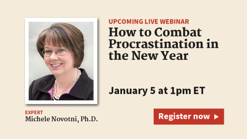 Live Webinar on January 5: How to Combat Procrastination in the New Year