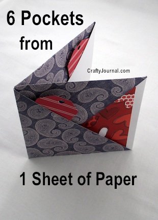 Cool way to fold a 6 pocket paper book