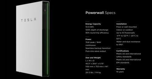 Tesla is increasing Powerwall power capacity by up to 50%