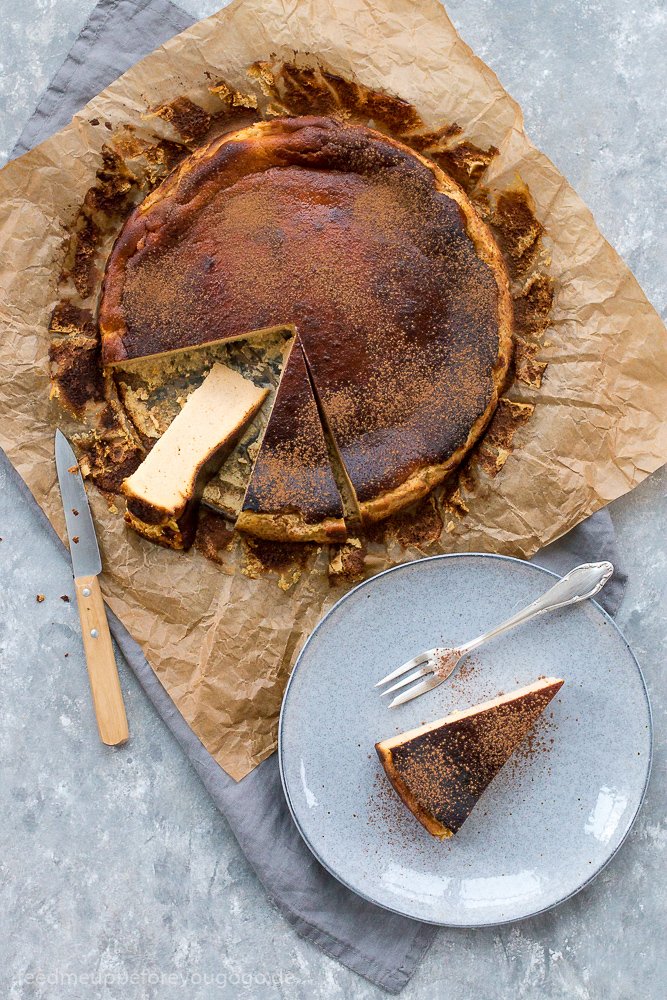 Kürbis-Cheesecake nach baskischer Art