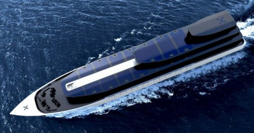This electric tanker will carry 96 batteries across the ocean, transporting clean energy