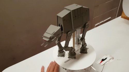 Walking 3D Printed AT-AT From Star Wars