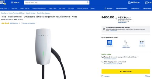 Tesla starts selling its chargers at Best Buy amid move to make its connector standard