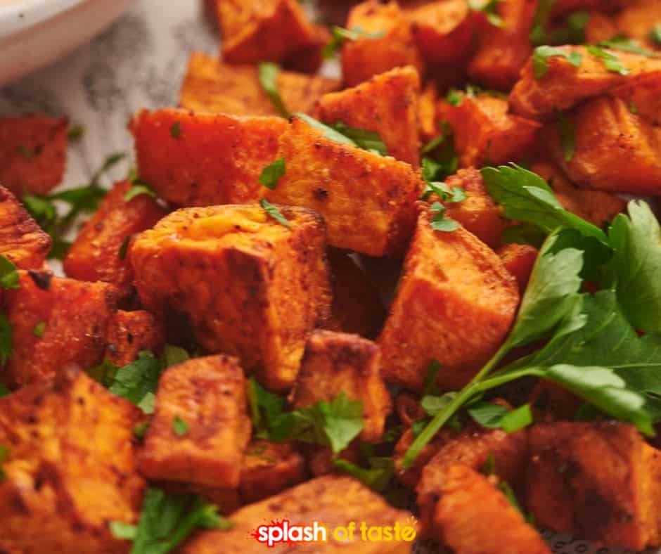 Perfectly Seasoned Roasted Sweet Potato Cubes - Must-Try Recipe
