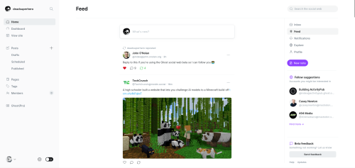 Hands on with Ghost’s New ActivityPub Beta