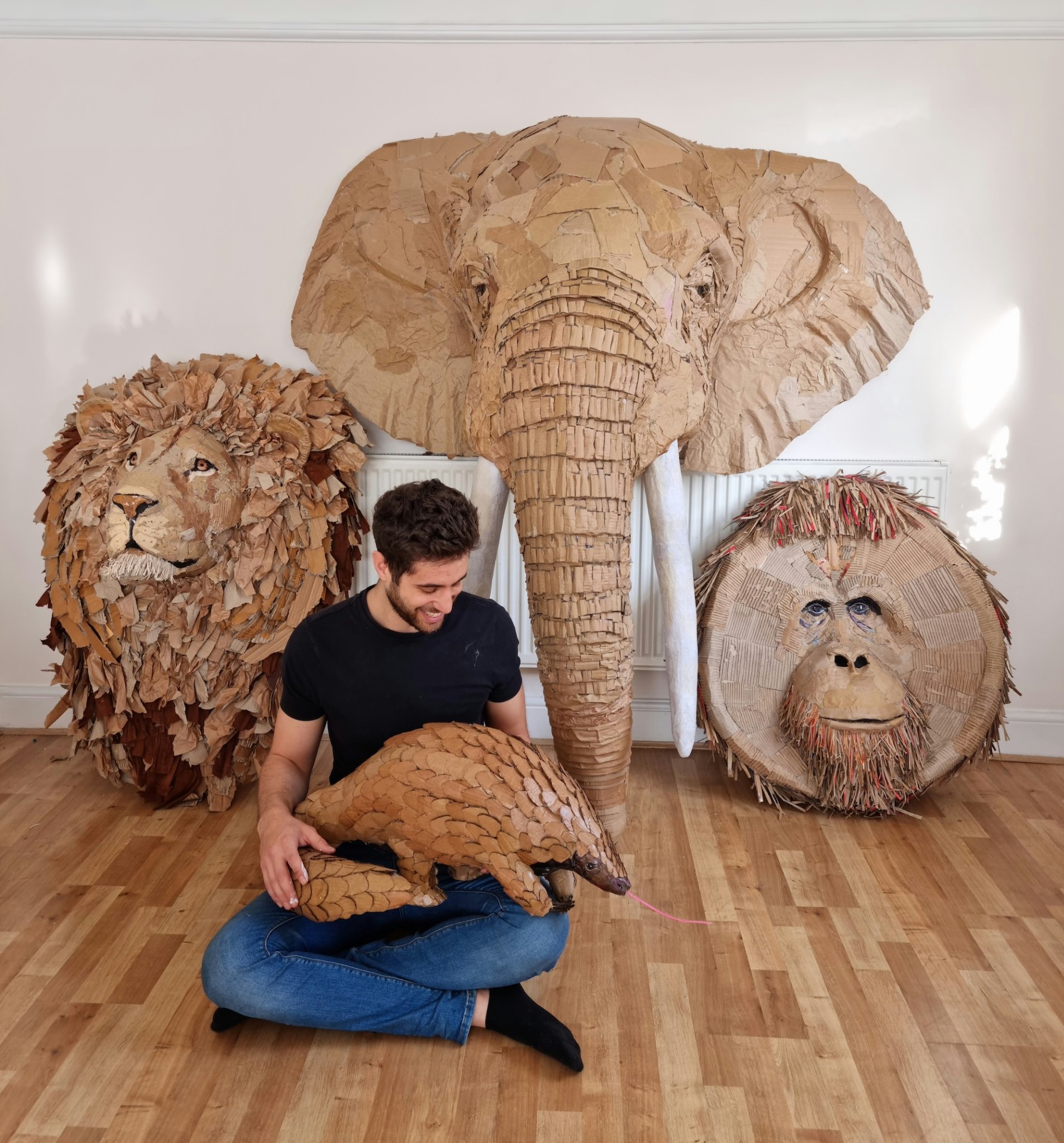 Incredibly Lifelike Cardboard Animal Sculptures by Josh Gluckstein